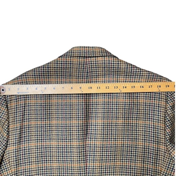 Nordstrom Houndstooth Wool Blazer 42R USA Made Vintage 2 Button Jacket Sportcoat - Picture 9 of 10